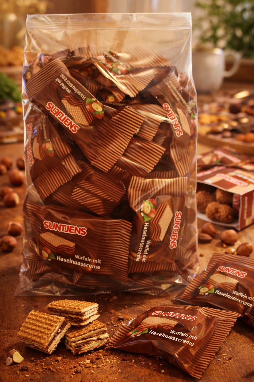 Suntjens - Gefüllte Waffeln mit Haselnusscreme